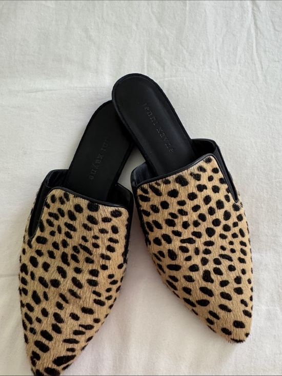 Jenni Kayne Shoes - Jenni Kayne Leopard Print Mules - Black & Beige